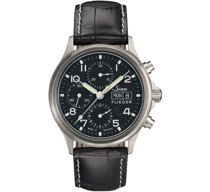 Montre Sinn Traditional Chronograph 358 Sa Pilot Leather Strap 