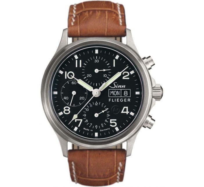 Montre Sinn Traditional Chronograph 358 Sa Pilot Leather Strap 