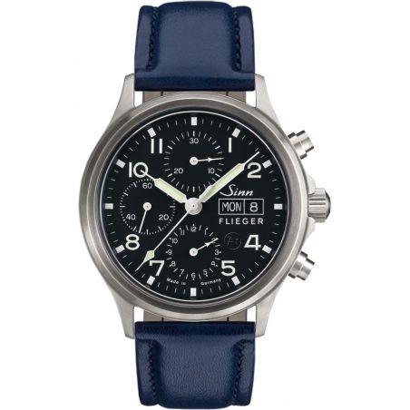 Montre Sinn Traditional Chronograph 358 Sa Pilot Leather Strap 
