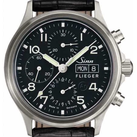 Montre Sinn Traditional Chronograph 358 Sa Pilot Leather Strap 