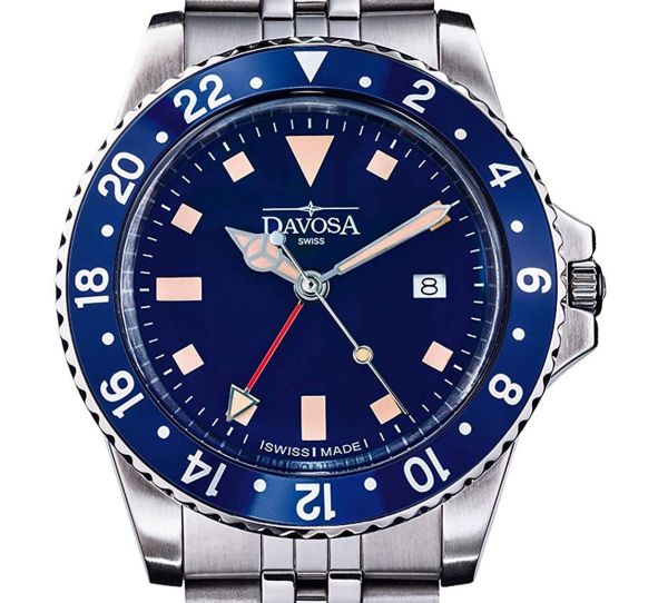 Montre Davosa Vintage Diver GMT Steel 163.500.40