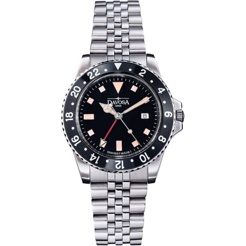 Montre Davosa Vintage Diver GMT Steel 163.500.50