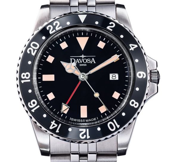 Montre Davosa Vintage Diver GMT Steel 163.500.50