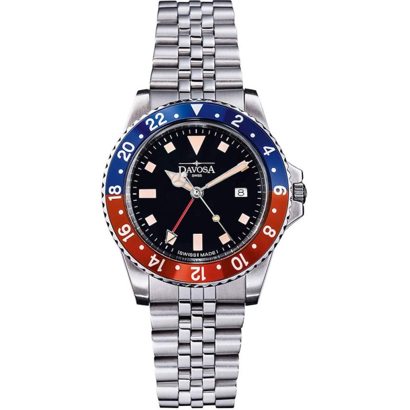 Montre Davosa Vintage Diver GMT Steel 163.500.90