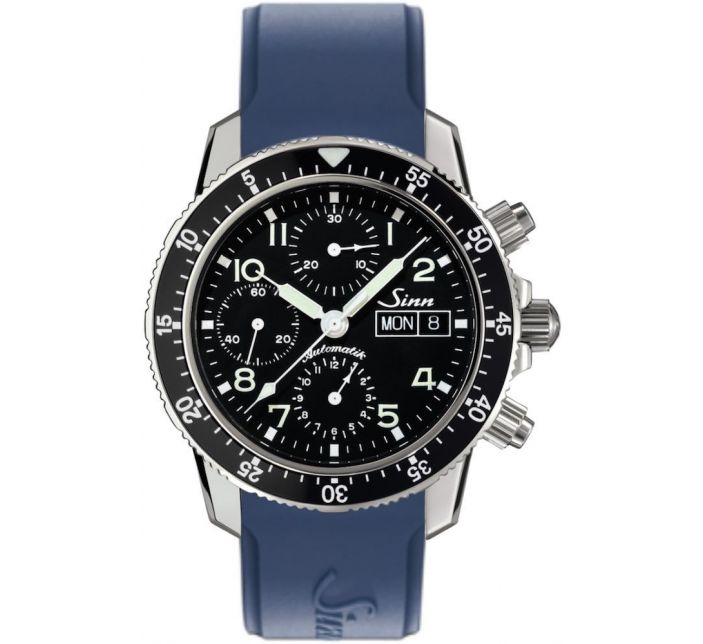 Montre Sinn Traditional Pilot Chronograph 103 St Sa Silicone Strap 