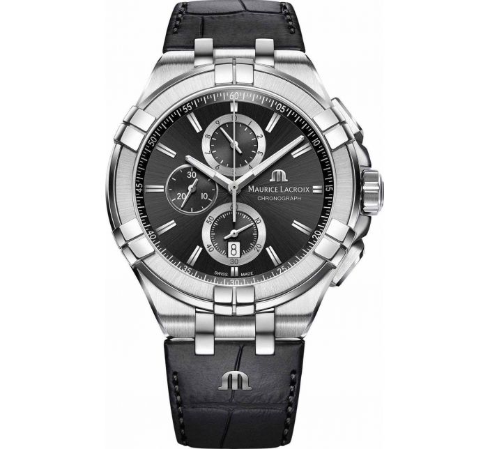 Aikon Quartz Chronographe 44mm Noir/Cuir - Maurice Lacroix 