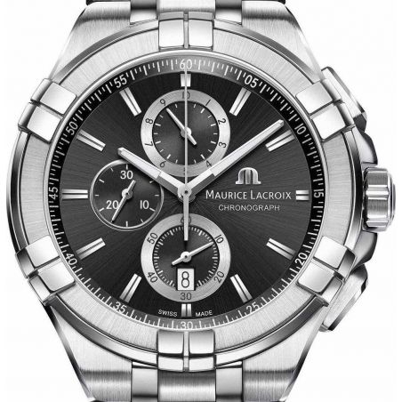 Aikon Quartz Chronographe 44mm Noir/Cuir - Maurice Lacroix 