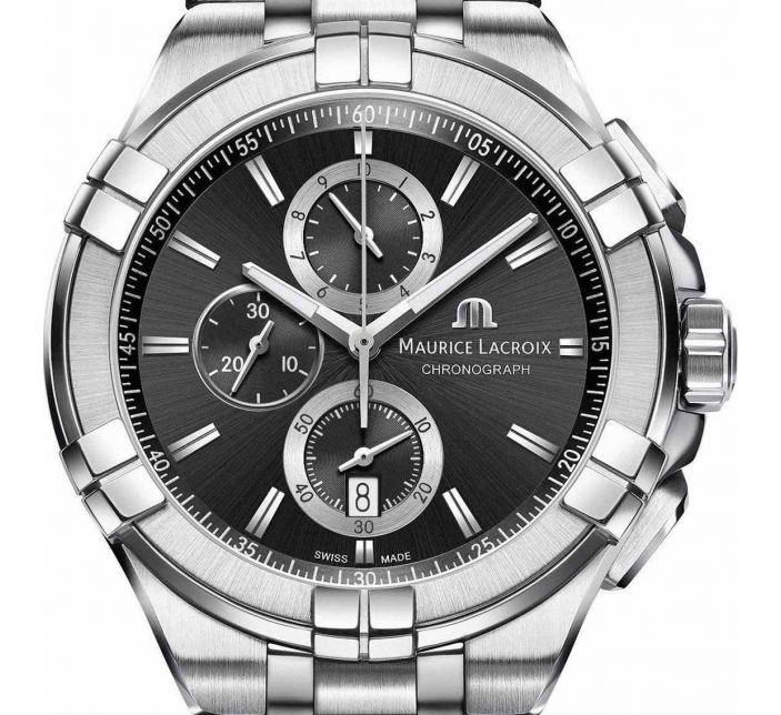 Aikon Quartz Chronographe 44mm Noir/Cuir - Maurice Lacroix 