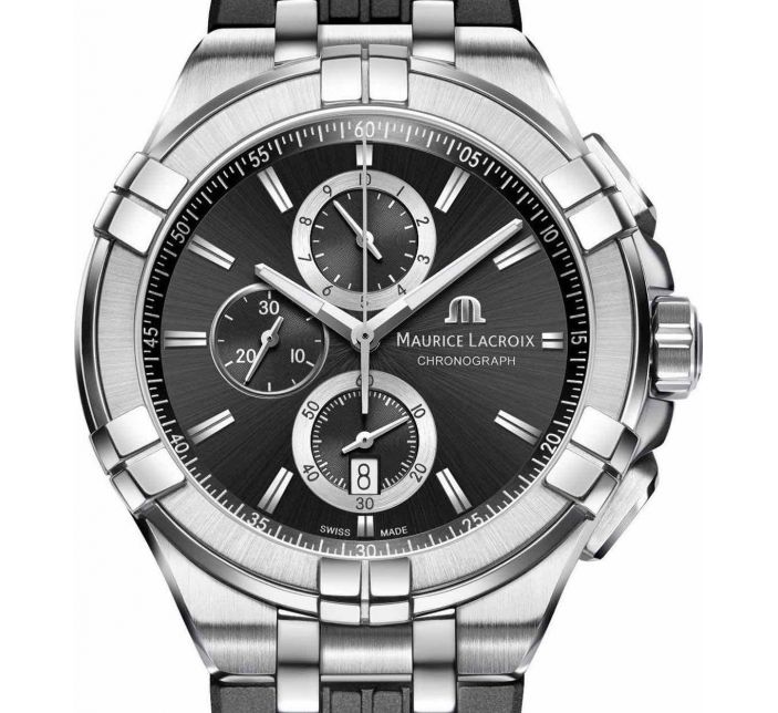 Aikon Quartz Chronographe 44mm Noir/Caoutchouc - Maurice Lacroix 