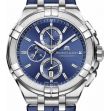 Aikon Quartz Chronographe 44mm Bleu/Cuir - Maurice Lacroix 
