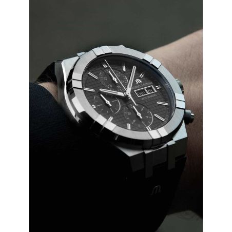 Aikon Automatique Chronographe Noir/Cuir - Maurice Lacroix 