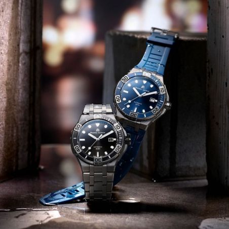 Aikon Automatique Venturer 43mm Bleu/Caoutchouc - Maurice Lacroix 