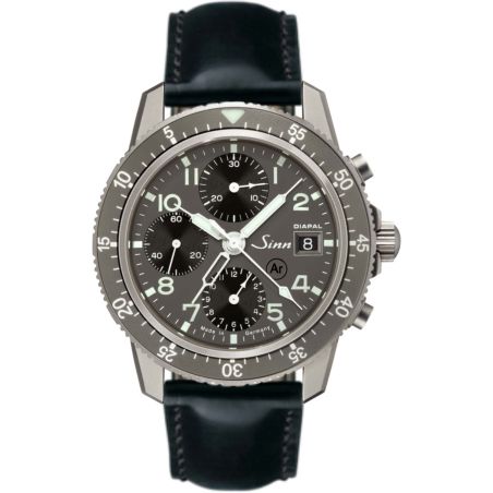 Traditional Pilot Chronograph 103 Ti DIAPAL Leather Strap - Sinn 