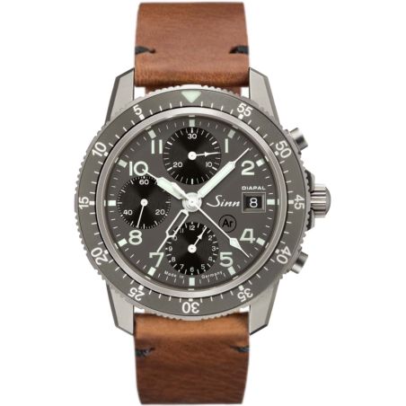 Traditional Pilot Chronograph 103 Ti DIAPAL Leather Strap - Sinn 