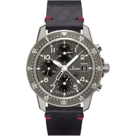 Traditional Pilot Chronograph 103 Ti DIAPAL Leather Strap - Sinn 