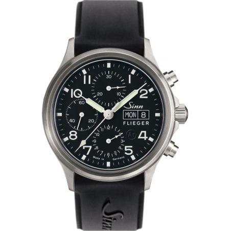 Montre Sinn Traditional Chronograph 358 Sa Pilot Silicone Strap 