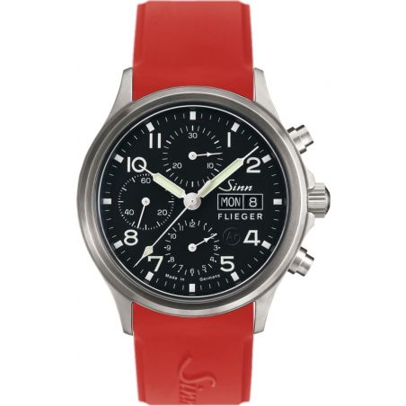 Montre Sinn Traditional Chronograph 358 Sa Pilot Silicone Strap 
