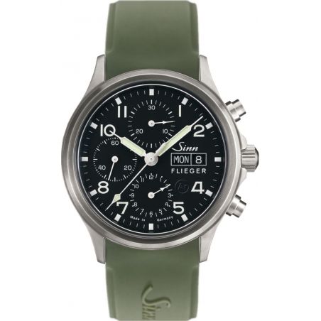 Montre Sinn Traditional Chronograph 358 Sa Pilot Silicone Strap 