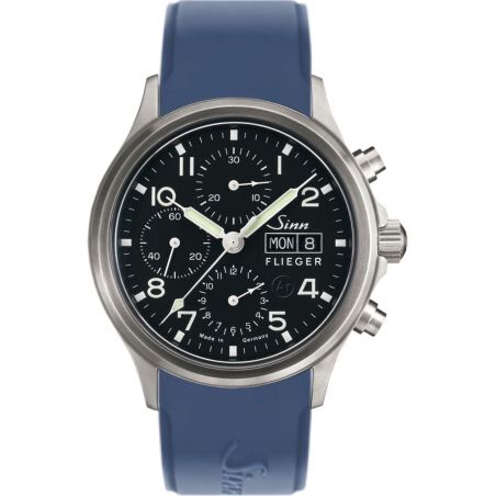 Montre Sinn Traditional Chronograph 358 Sa Pilot Silicone Strap 