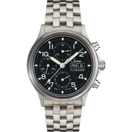 Montre Sinn Traditional Chronograph 358 Sa Pilot Solid Strap 