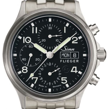 Montre Sinn Traditional Chronograph 358 Sa Pilot Solid Strap 