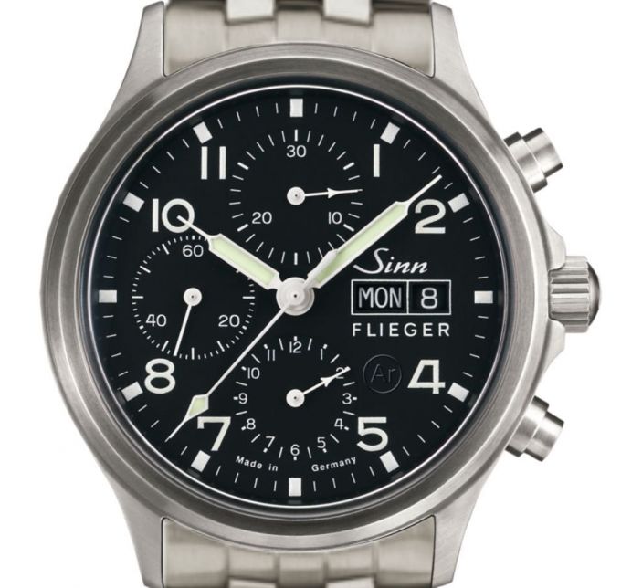 Montre Sinn Traditional Chronograph 358 Sa Pilot Solid Strap 