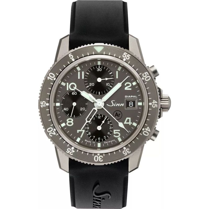 Traditional Pilot Chronograph 103 Ti DIAPAL Silicone Strap - Sinn 