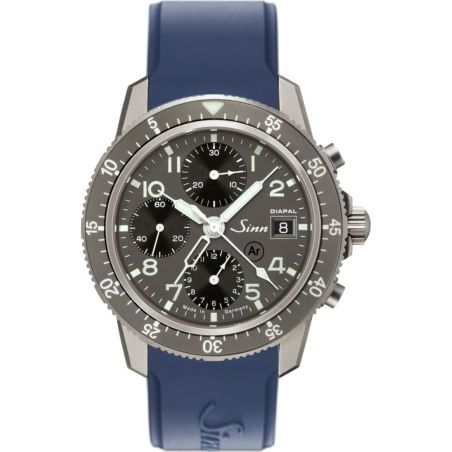 Traditional Pilot Chronograph 103 Ti DIAPAL Silicone Strap - Sinn 