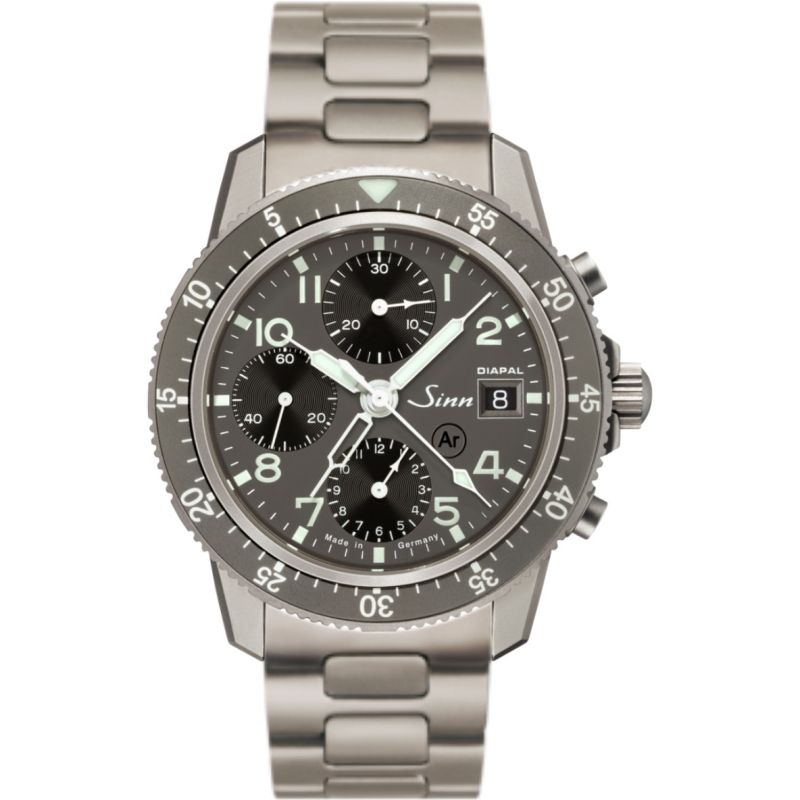 Traditional Pilot Chronograph 103 Ti DIAPAL Solid Strap - Sinn 