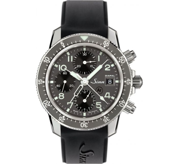 Traditional Pilot Chronograph 103 St DIAPAL Silicone Strap - Sinn