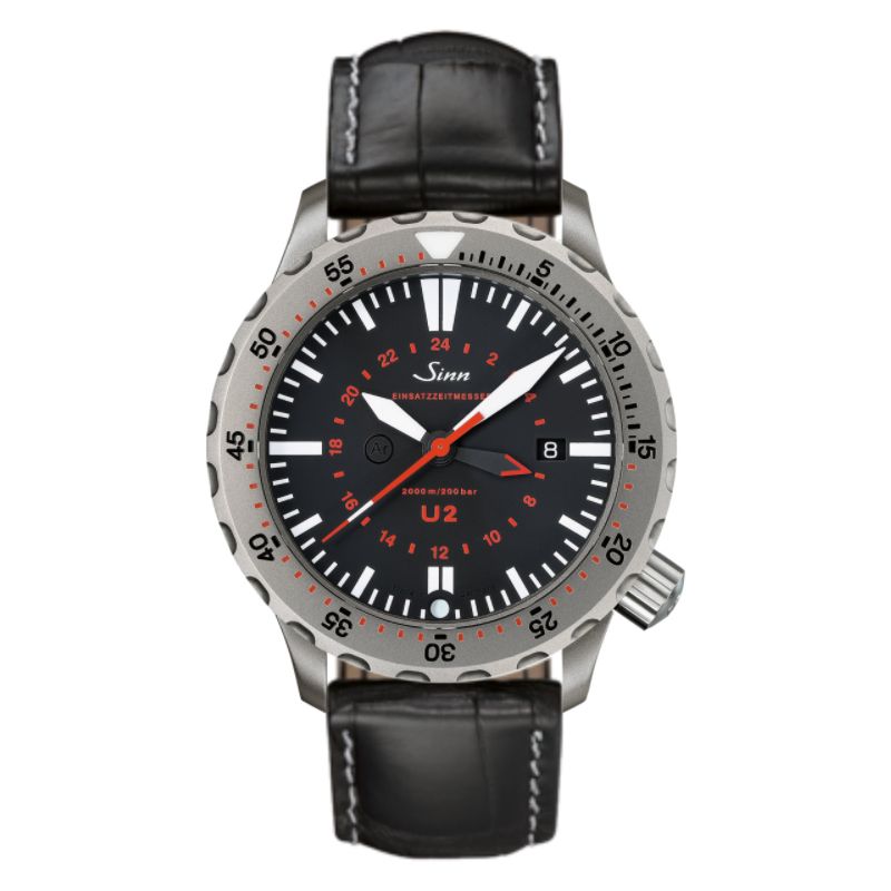 Diving Watch U2 (EZM 5) Leather Strap - Sinn 