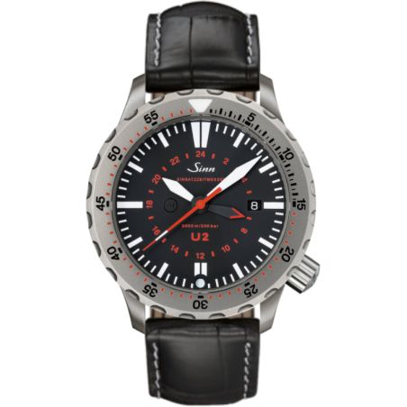 Diving Watch U2 (EZM 5) Leather Strap - Sinn 