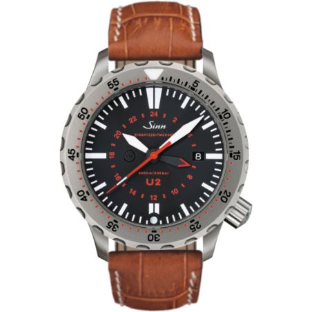 Diving Watch U2 (EZM 5) Leather Strap - Sinn 