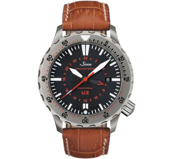 Diving Watch U2 (EZM 5) Leather Strap - Sinn 