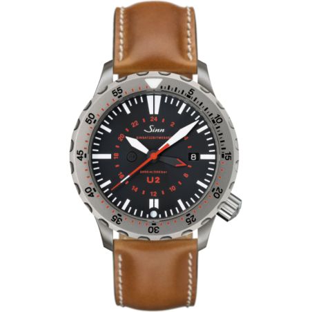 Diving Watch U2 (EZM 5) Leather Strap - Sinn 