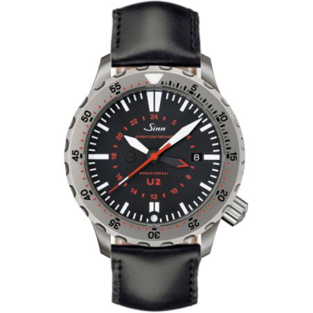 Diving Watch U2 (EZM 5) Leather Strap - Sinn 