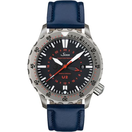 Diving Watch U2 (EZM 5) Leather Strap - Sinn 