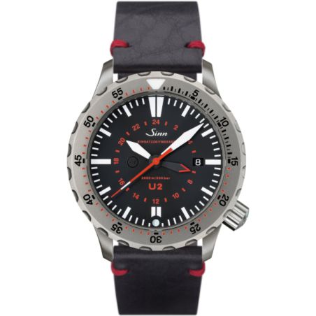 Diving Watch U2 (EZM 5) Leather Strap - Sinn 