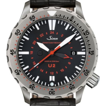 Diving Watch U2 (EZM 5) Leather Strap - Sinn 