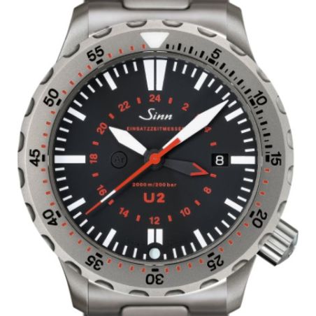 Diving Watch U2 (EZM 5) Solid Strap - Sinn 