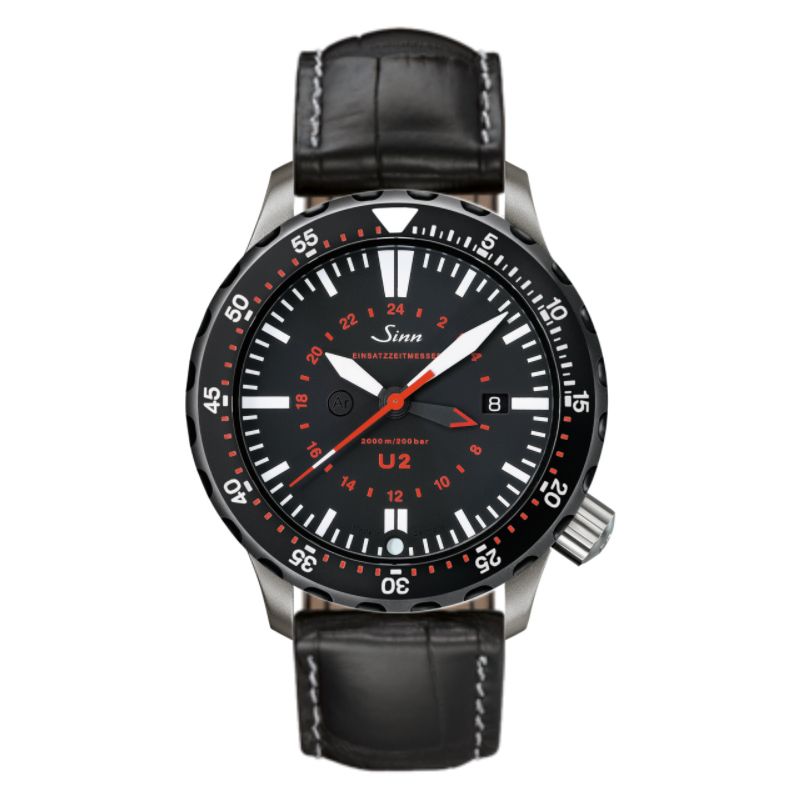 Diving Watch U2 SDR (EZM 5) Leather Strap - Sinn 