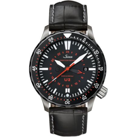 Diving Watch U2 SDR (EZM 5) Leather Strap - Sinn 