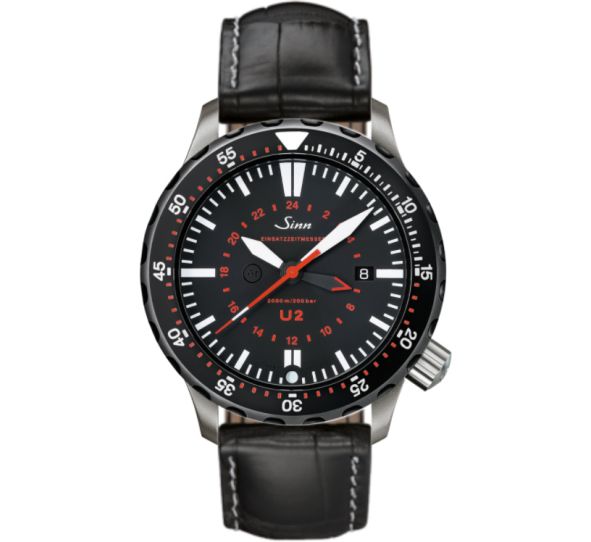 Diving Watch U2 SDR (EZM 5) Leather Strap - Sinn 