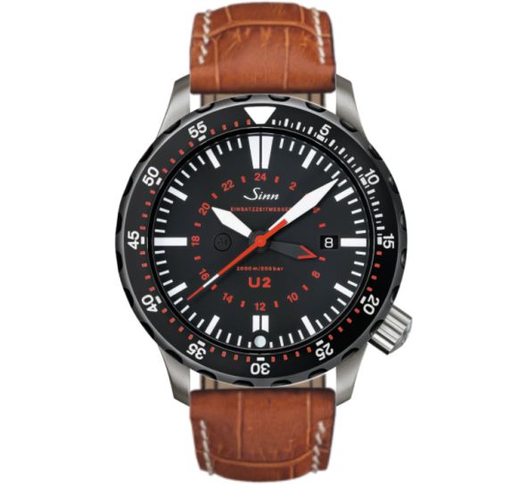 Diving Watch U2 SDR (EZM 5) Leather Strap - Sinn 