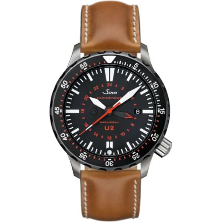 Diving Watch U2 SDR (EZM 5) Leather Strap - Sinn 