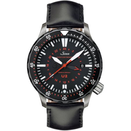 Diving Watch U2 SDR (EZM 5) Leather Strap - Sinn 