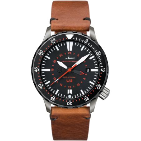 Diving Watch U2 SDR (EZM 5) Leather Strap - Sinn 