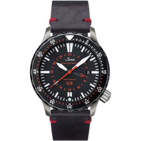 Diving Watch U2 SDR (EZM 5) Leather Strap - Sinn 