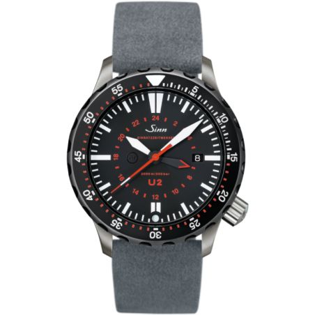 Diving Watch U2 SDR (EZM 5) Leather Strap - Sinn 