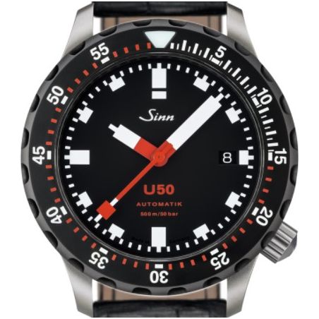 Diving Watch U50 SDR Leather Strap - Sinn 